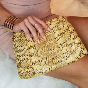 🔥VINTAGE PALIZZIO Snakeskin Purse/Clutch